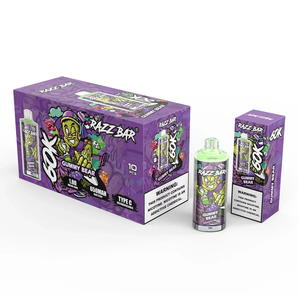 Razz Bar 60K – 60.000 Puffs Recargable USB-C